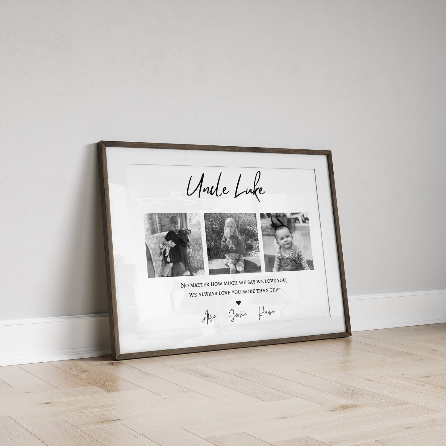 Personalized Uncle Photo Gift: Custom Name Print from Niece/Nephew