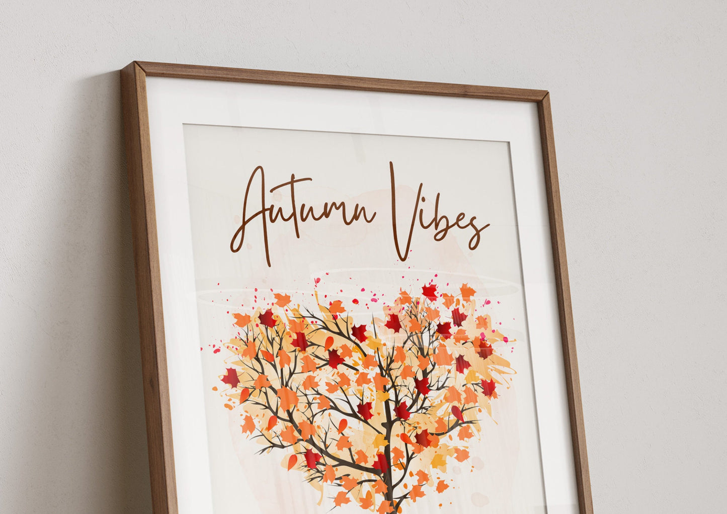 Autumn Vibes Watercolor Tree Print: Seasonal Home Decor (PDF)