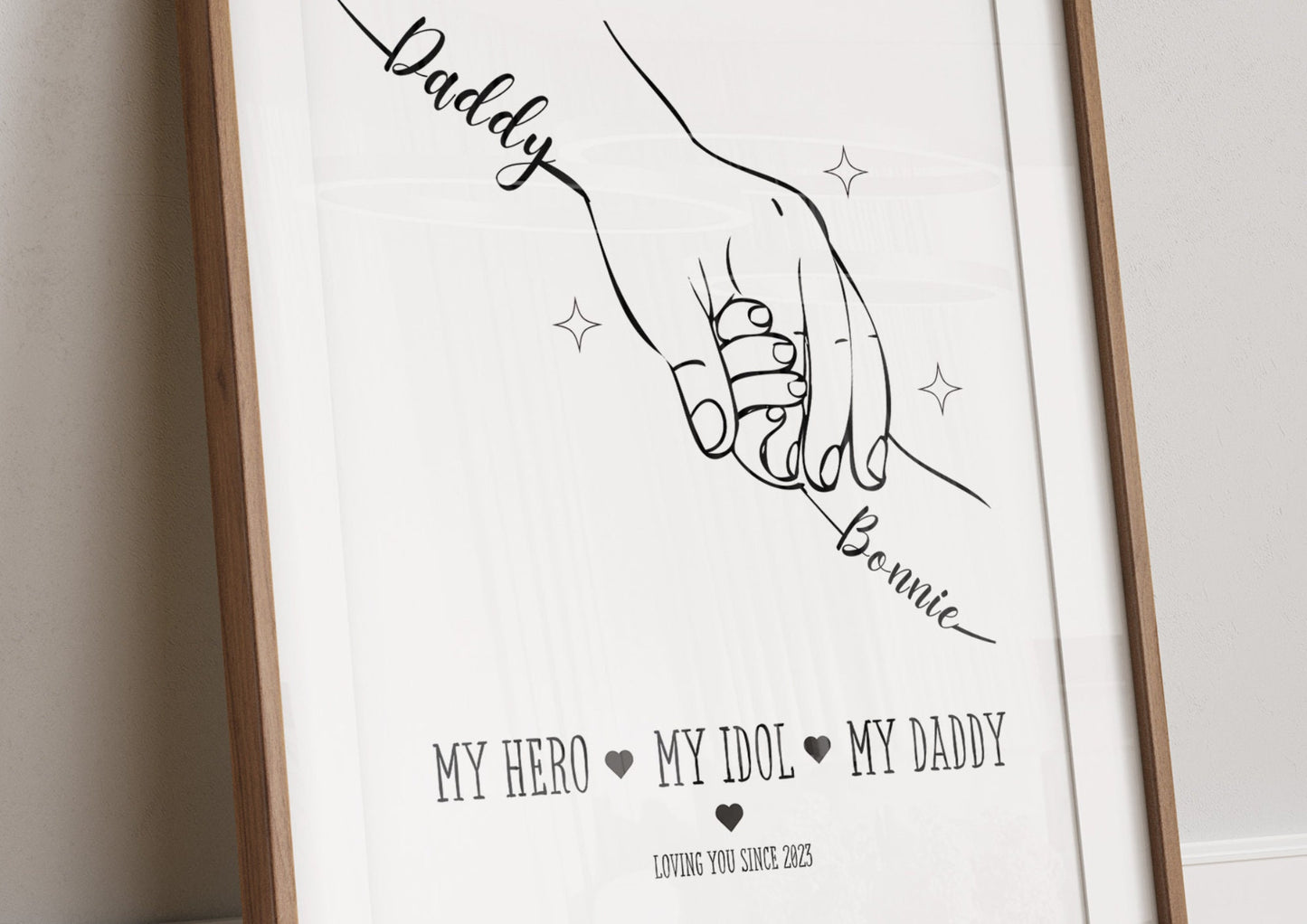 Personalised Daddy and Baby Handprint Art: Father's Day Keepsake