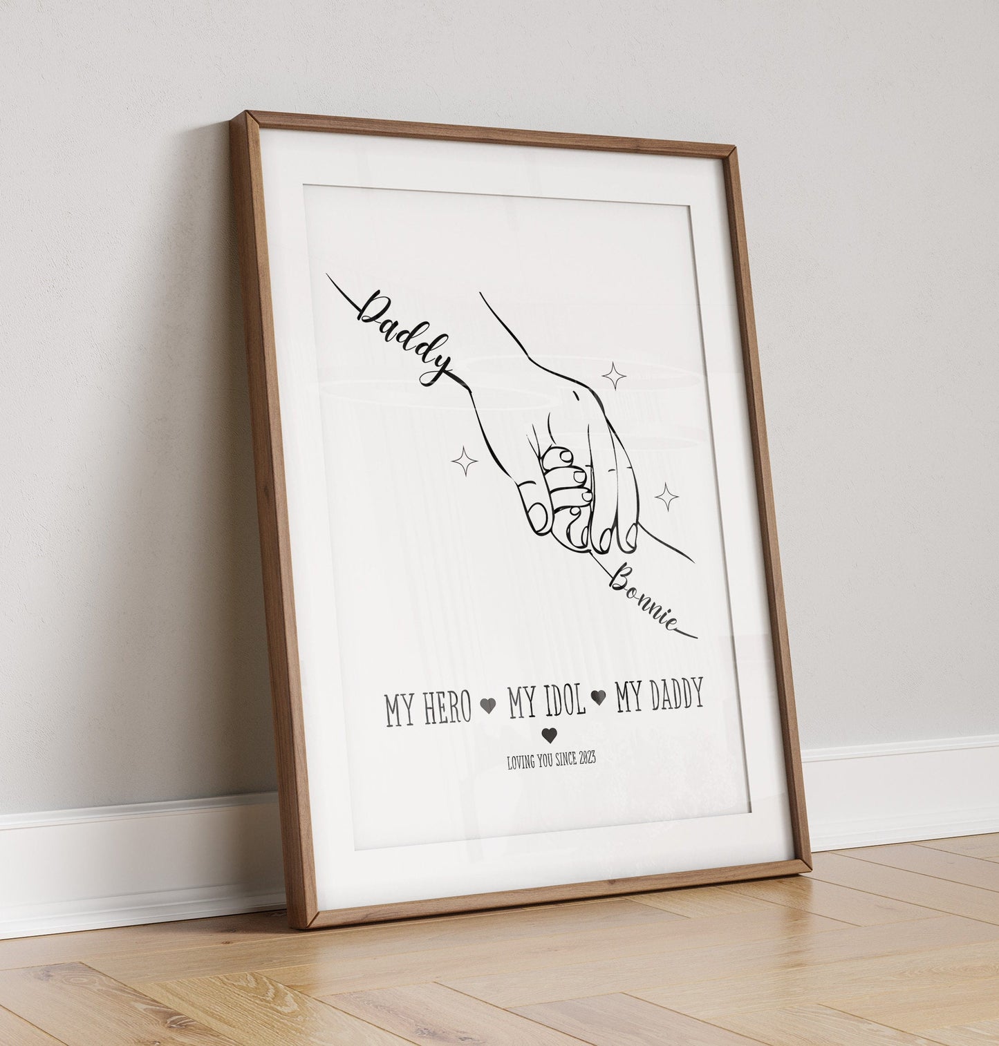 Personalised Daddy and Baby Handprint Art: Father's Day Keepsake