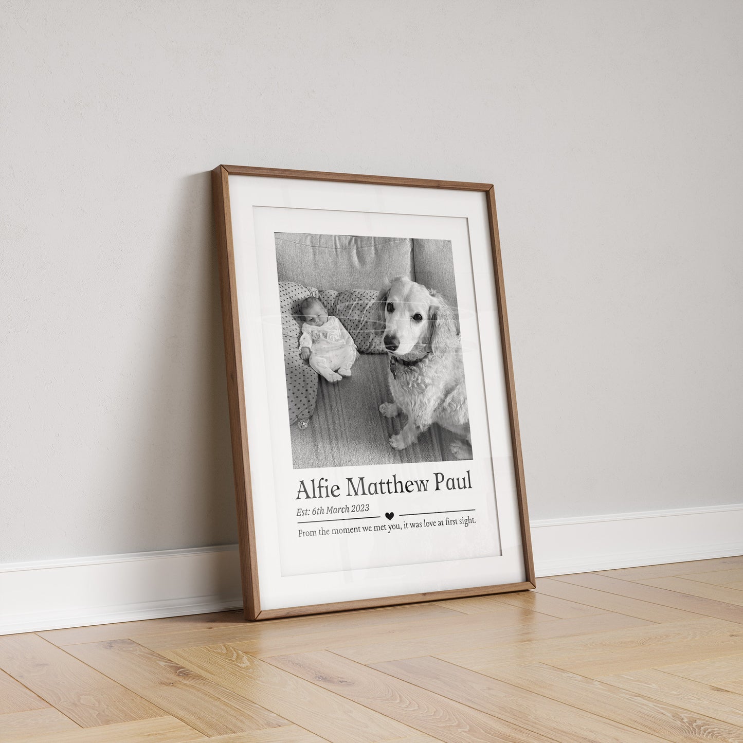 Personalised Baby Photo Print: Newborn Keepsake Nursery Decor