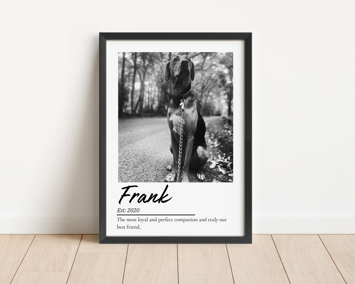 Custom Dog Memorial Photo Print: Pet Loss Keepsake, Personalized Wall Art