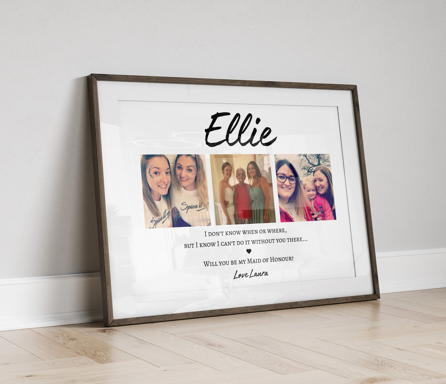 Maid of Honour Proposal Photo Print: Bridal Party Gift