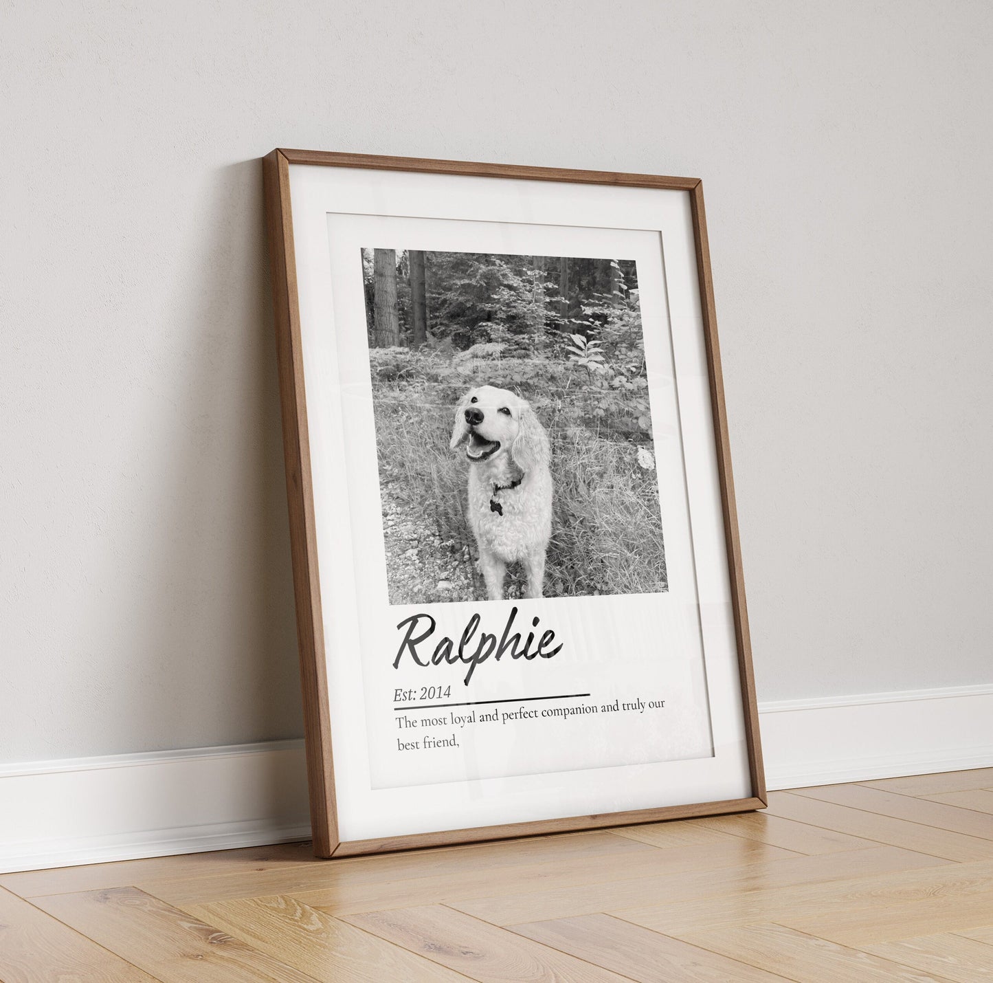 Custom Dog Memorial Photo Print: Pet Loss Keepsake, Personalized Wall Art