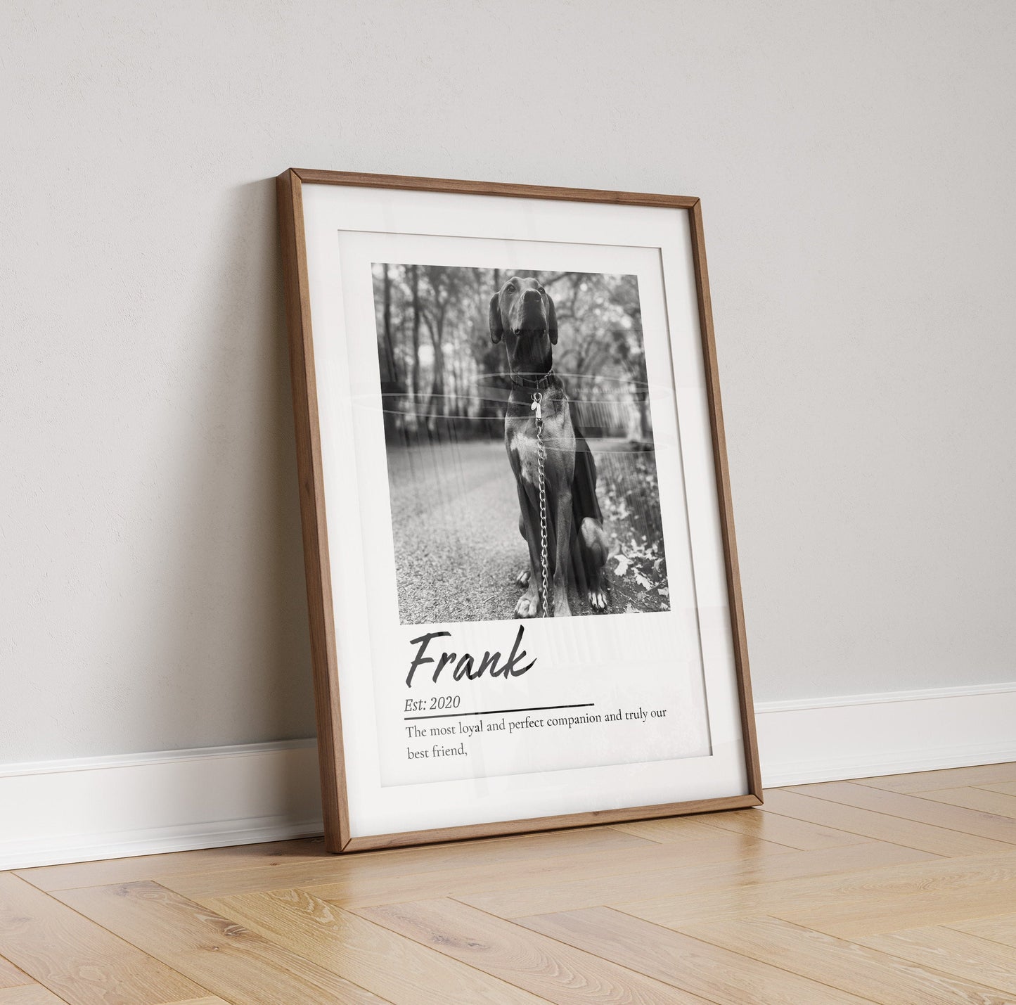 Custom Dog Memorial Photo Print: Pet Loss Keepsake, Personalized Wall Art