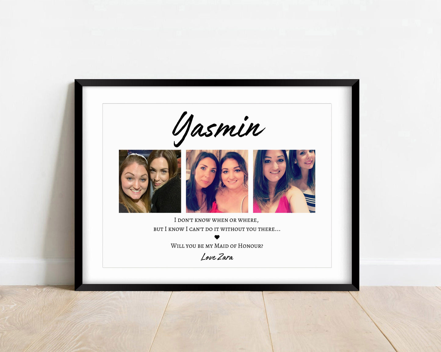 Maid of Honour Proposal Photo Print: Bridal Party Gift