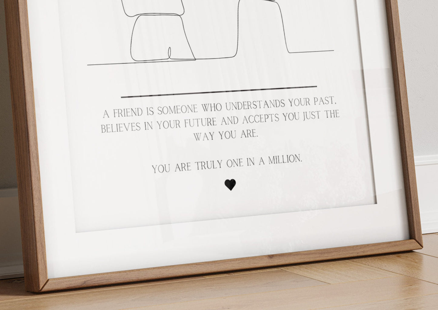 Best Friend Gift Print, Personalised Friendship Print, Thank You Gift for Friend, Best Friend Birthday Gift, Framed Print, Friendship Gift