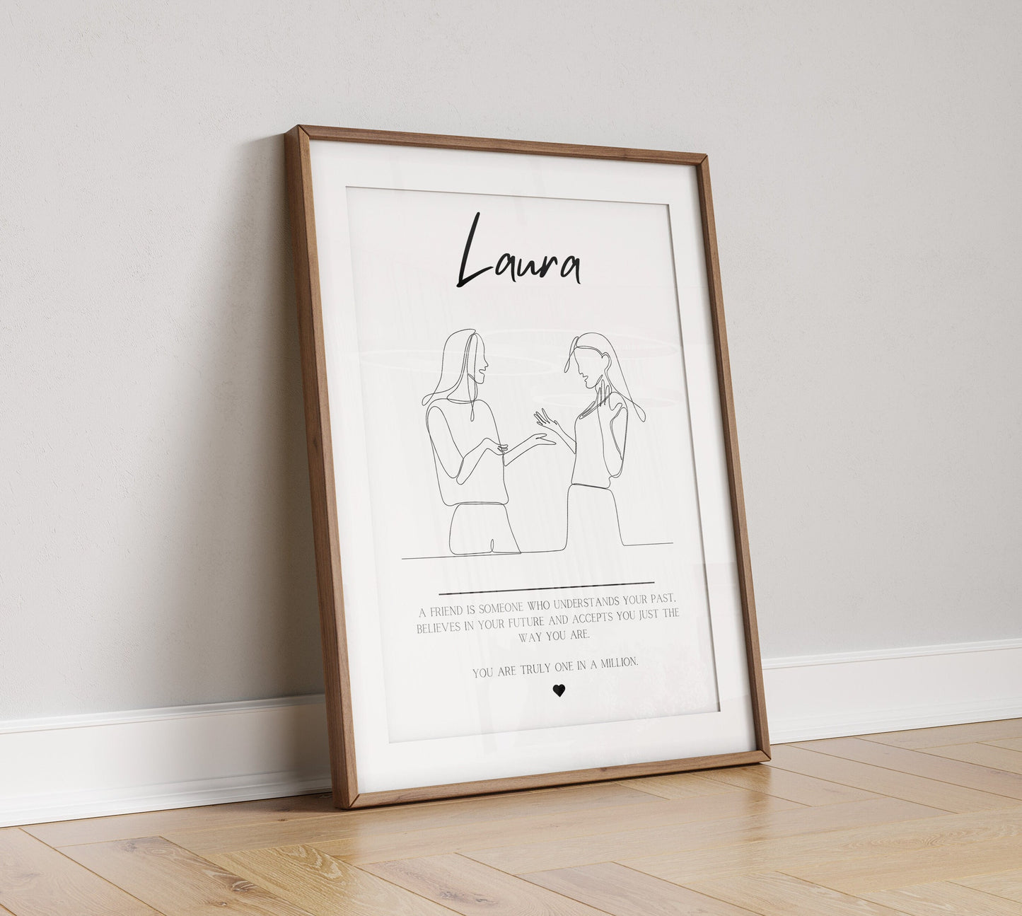 Best Friend Gift Print, Personalised Friendship Print, Thank You Gift for Friend, Best Friend Birthday Gift, Framed Print, Friendship Gift