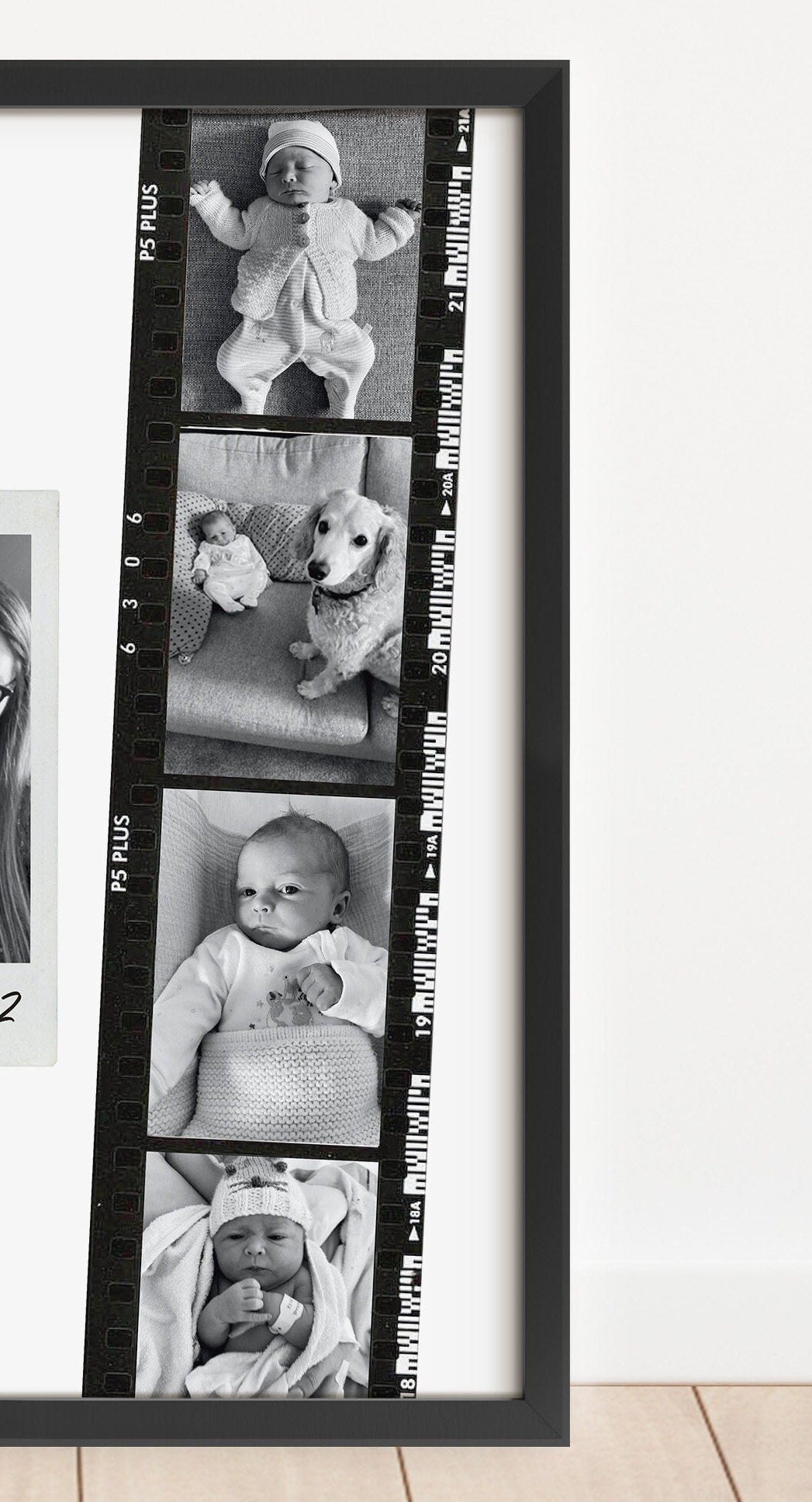 Personalised Baby Photo Strip Print: Newborn Keepsake Wall Art