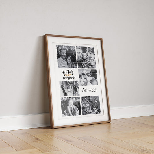 Personalized Family Photo Collage Print: Sentimental Home Decor