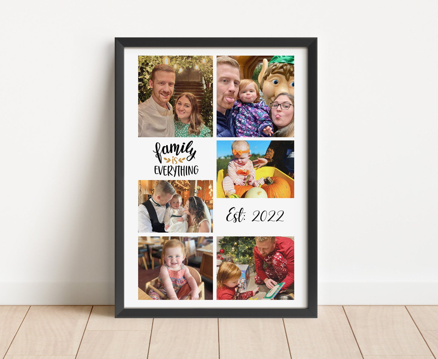 Personalized Family Photo Collage Print: Sentimental Home Decor