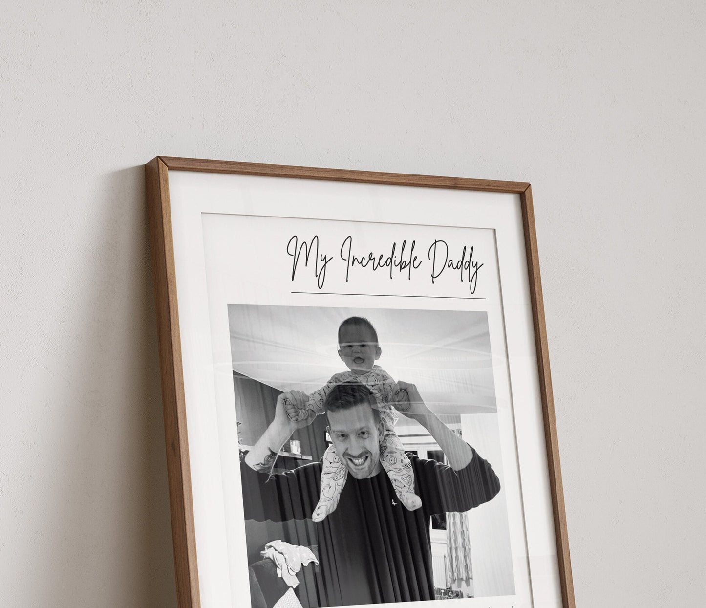 Incredible Dad Personalised Photo Gift, Custom Photo Frame for Daddy, Father's Day Gift, My Daddy Print, New Father Present, New Father Gift