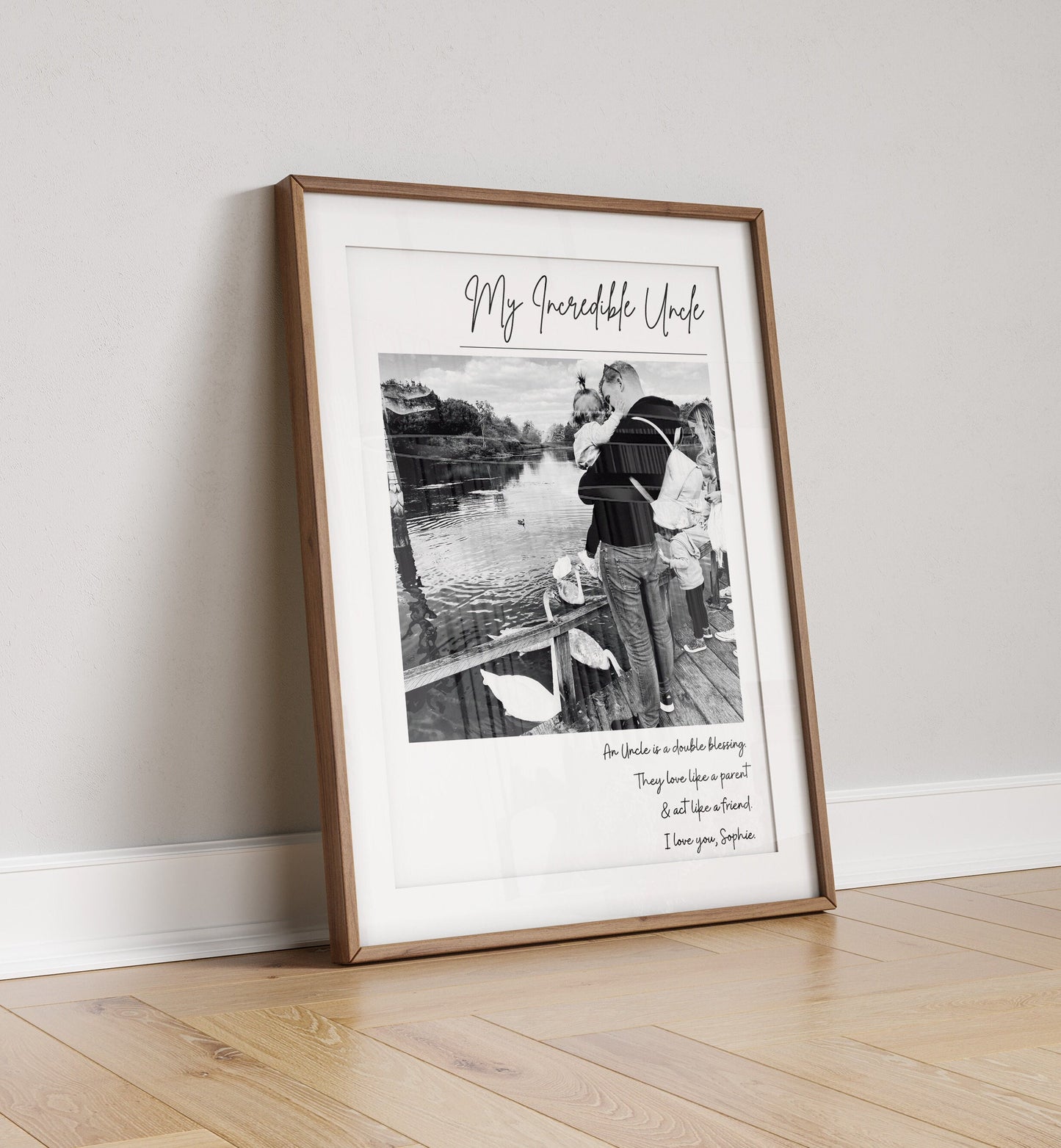 Personalised Uncle Photo Gift Print: Sentimental Wall Art