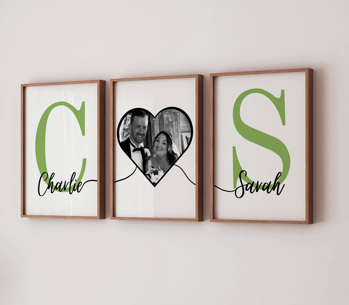 Personalised Line Art Photo Print Set of 3, Couple Gift, Anniversary Gift, Birthday Gift for New Home, First Home Wall Decor, Housewarming