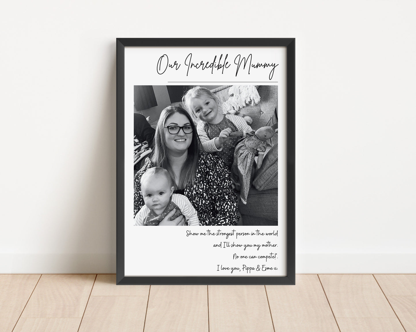 Personalised Mum Birthday Gift, Mothers Day Gift, Photo Family Print, Unique Gift for Mom, Nan Mum Mummy Baby Present, Gift for Her Newborn