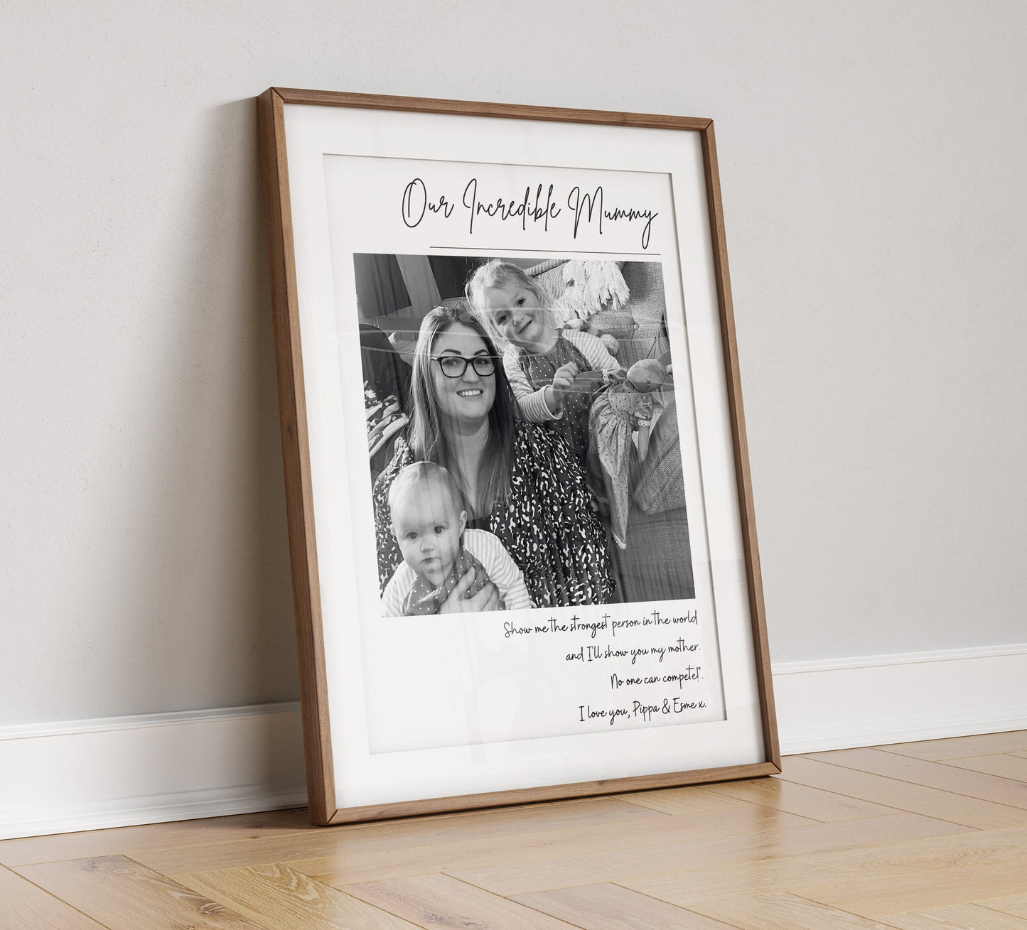 Personalised Mum Birthday Gift, Mothers Day Gift, Photo Family Print, Unique Gift for Mom, Nan Mum Mummy Baby Present, Gift for Her Newborn