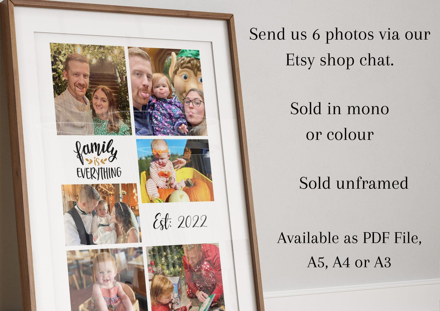 Personalized Family Photo Collage Print: Sentimental Home Decor