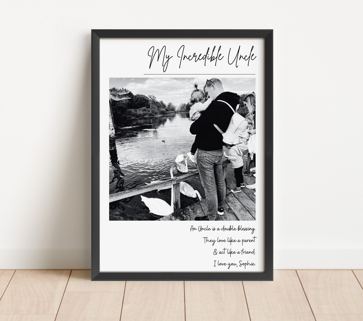 Personalised Uncle Photo Gift Print: Sentimental Wall Art