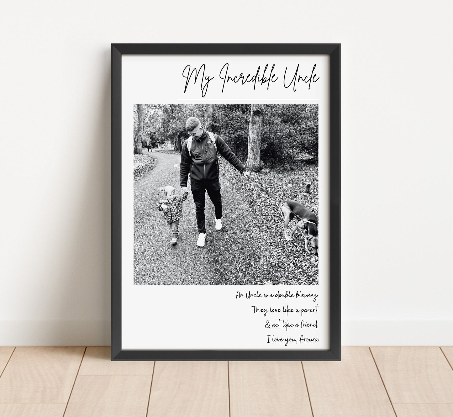 Personalised Uncle Photo Gift Print: Sentimental Wall Art