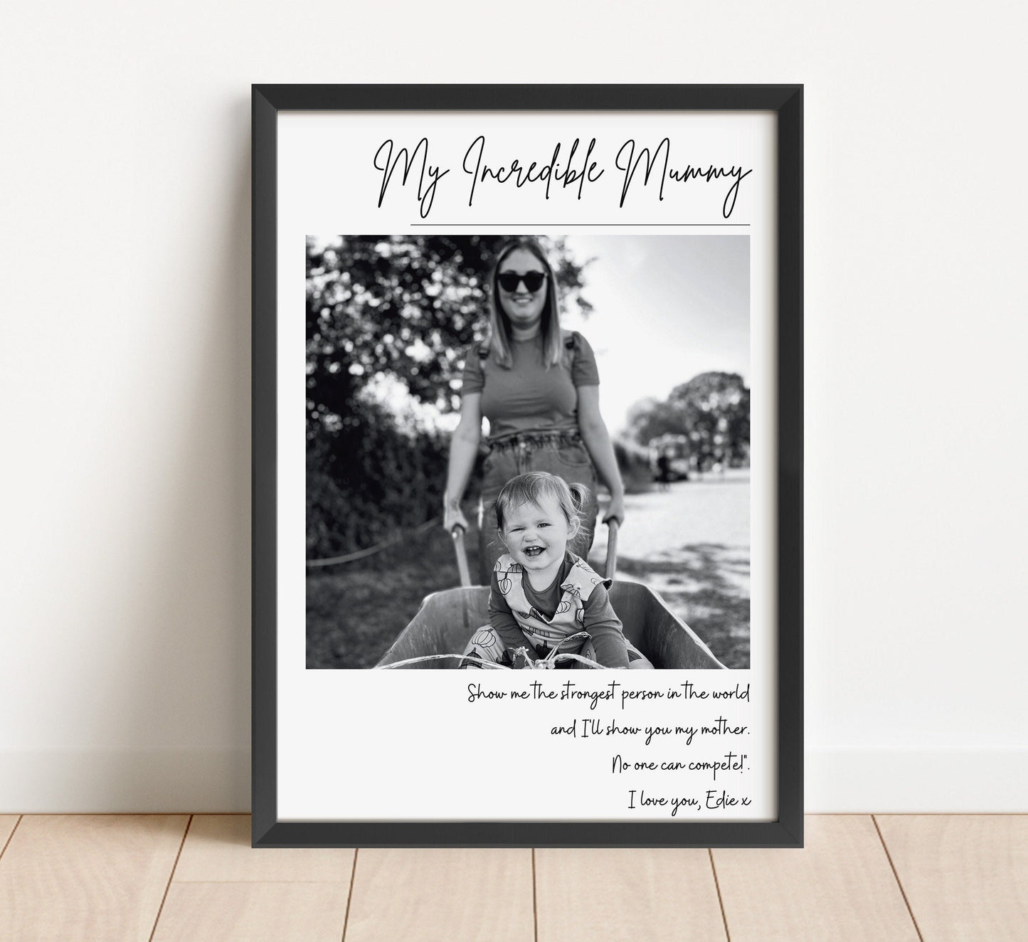 Personalised Mum Birthday Gift, Mothers Day Gift, Photo Family Print, Unique Gift for Mom, Nan Mum Mummy Baby Present, Gift for Her Newborn