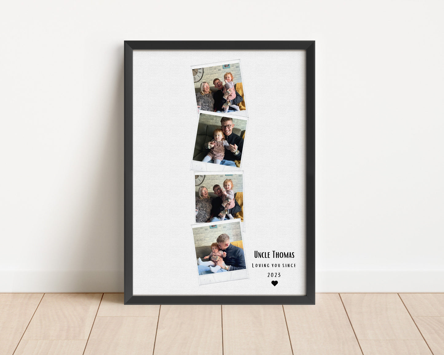 Custom Uncle Polaroid Gift Print, Personalised Uncle Birthday Gift from Niece Nephew, Uncle Photo Wall Art, New Uncle Uncle, New Uncle Gift