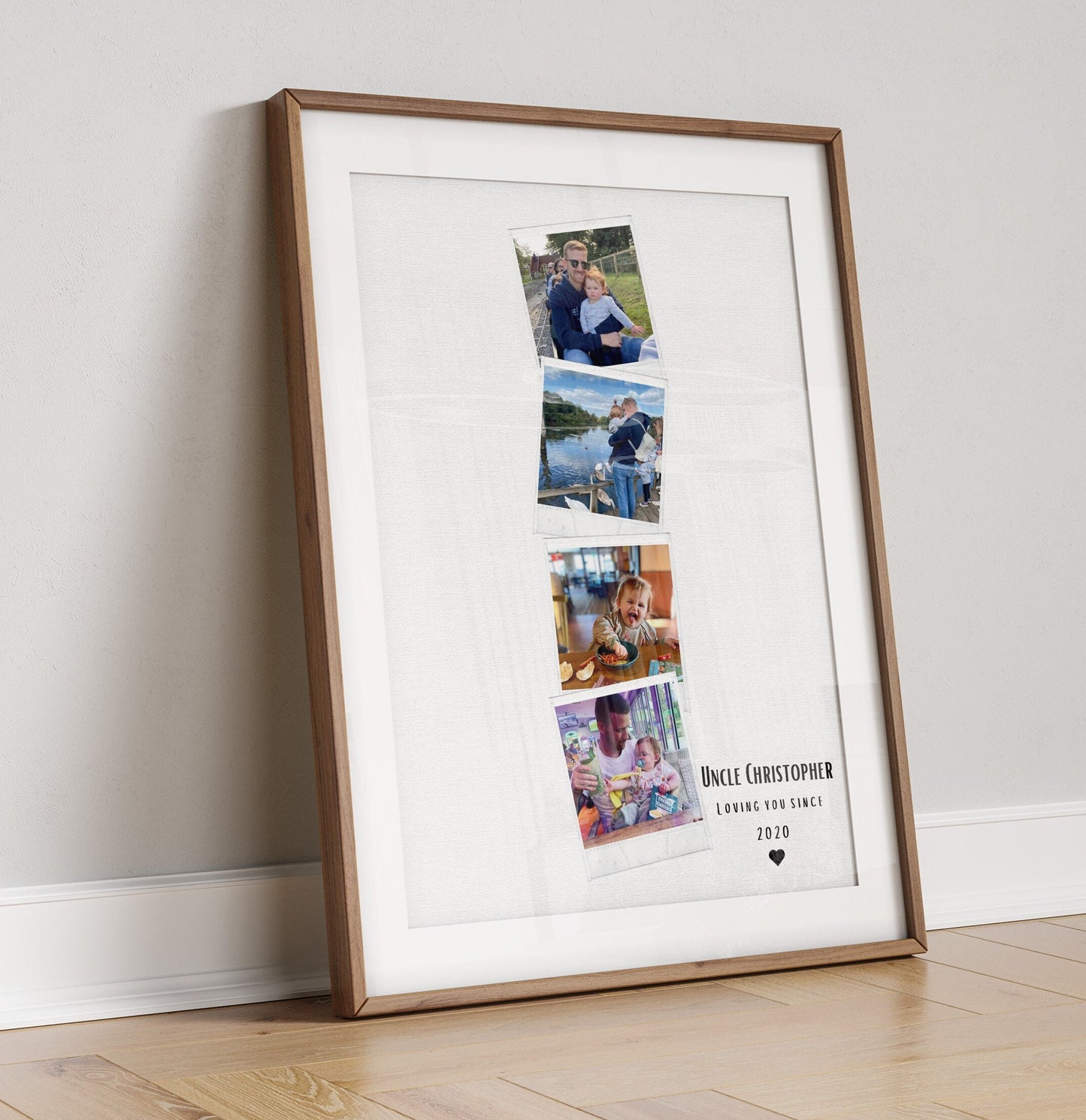 Custom Uncle Polaroid Gift Print, Personalised Uncle Birthday Gift from Niece Nephew, Uncle Photo Wall Art, New Uncle Uncle, New Uncle Gift