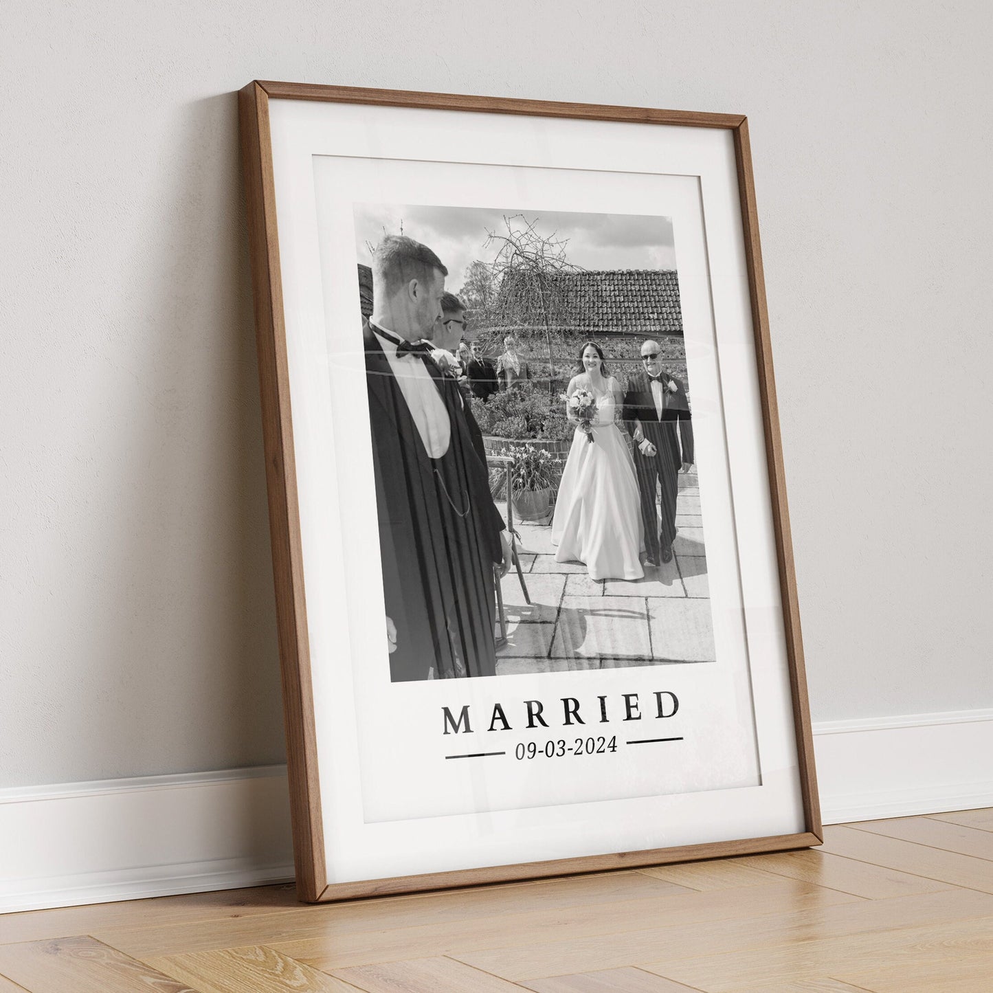 Personalised Wedding Photo Poster: Newlyweds Keepsake Gift