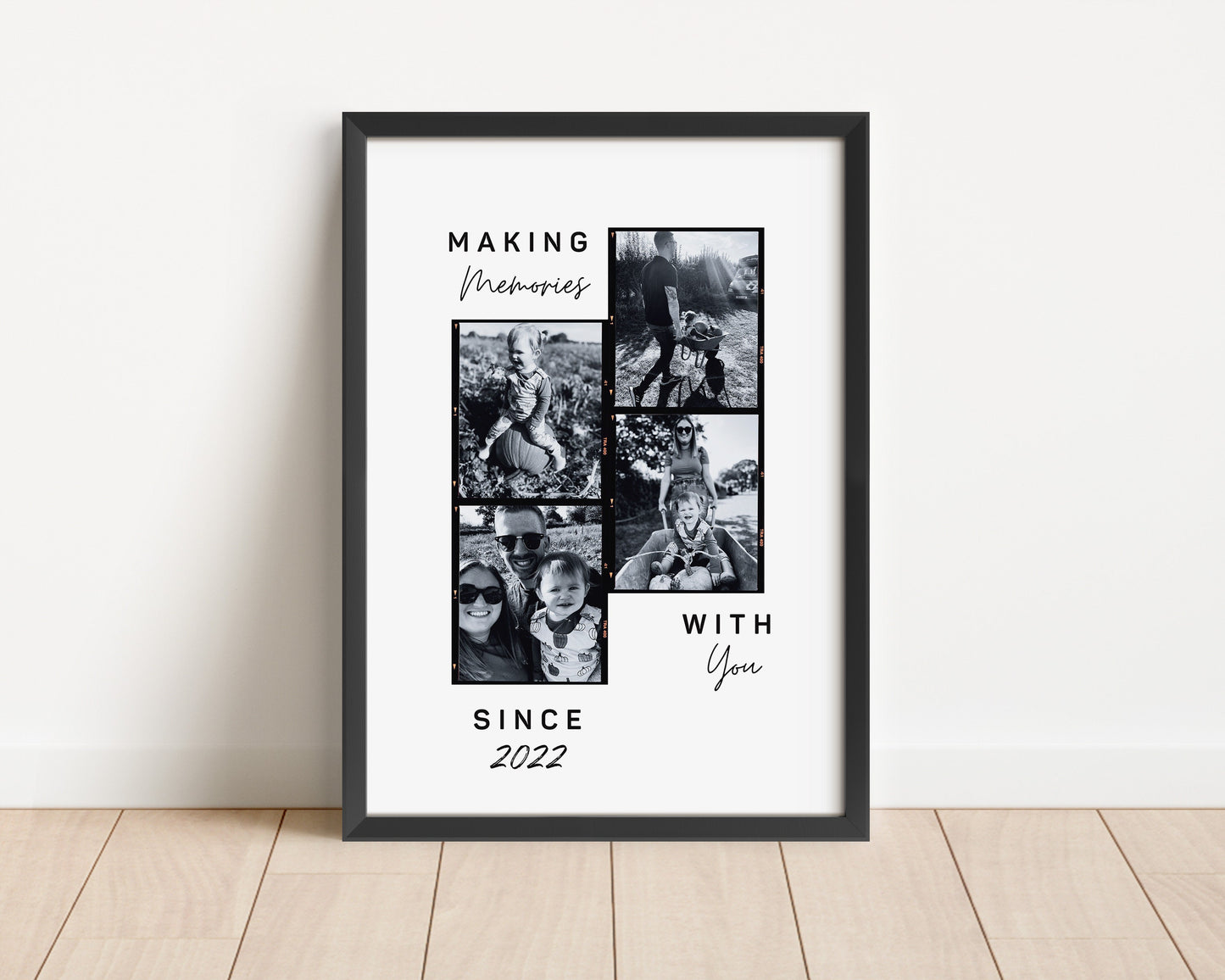 Personalised Family Memories Photo Gift, Fiance Partner Anniversary Gift, Photo Gift for Wife, Mothers Day Gift Her, Birthday Print Husband