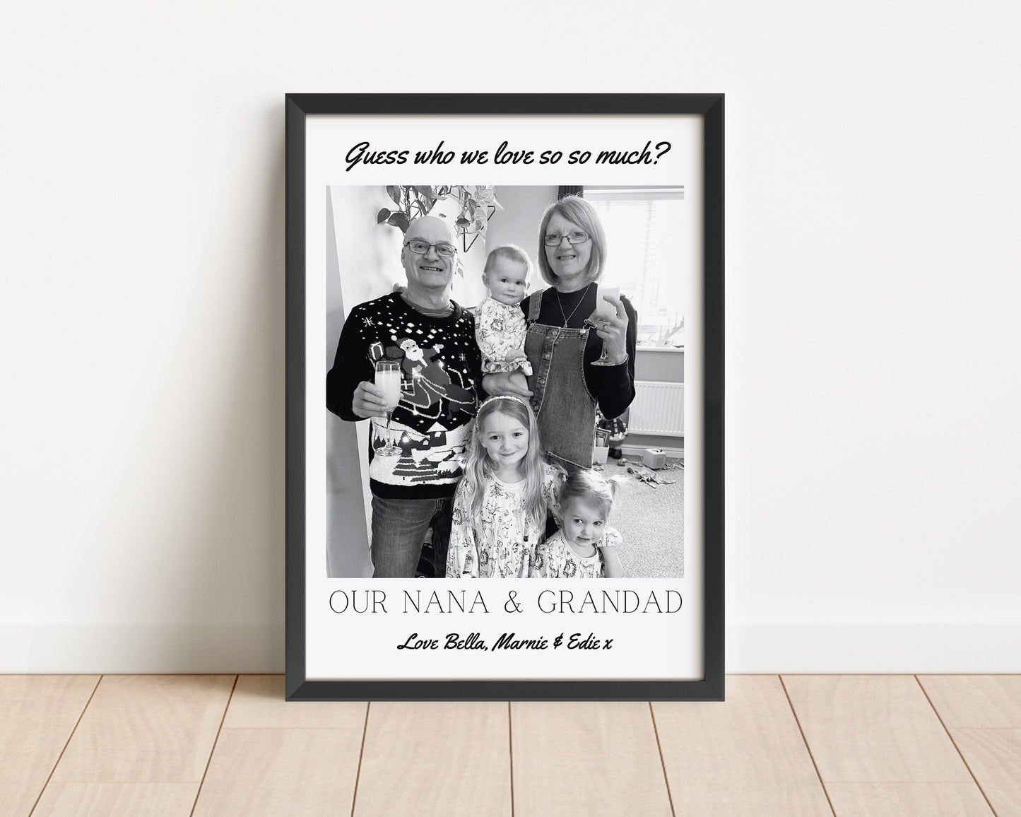 Custom Nana & Grandad Photo Print: Personalized Grandparent Gift