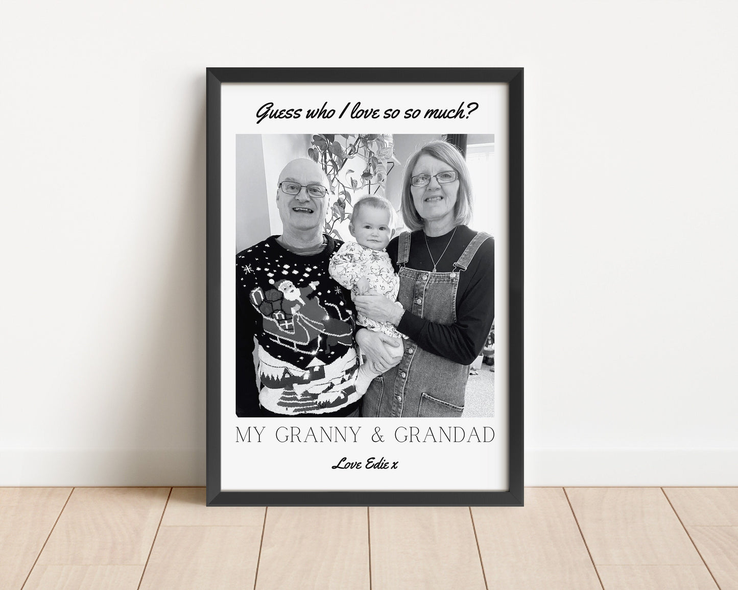 Custom Nana & Grandad Photo Print: Personalized Grandparent Gift