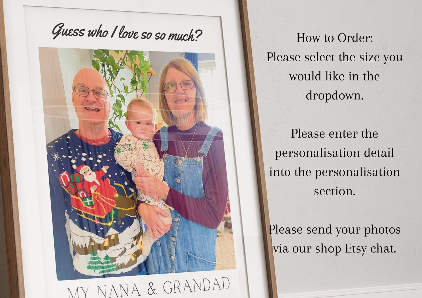 Custom Nana & Grandad Photo Print: Personalized Grandparent Gift