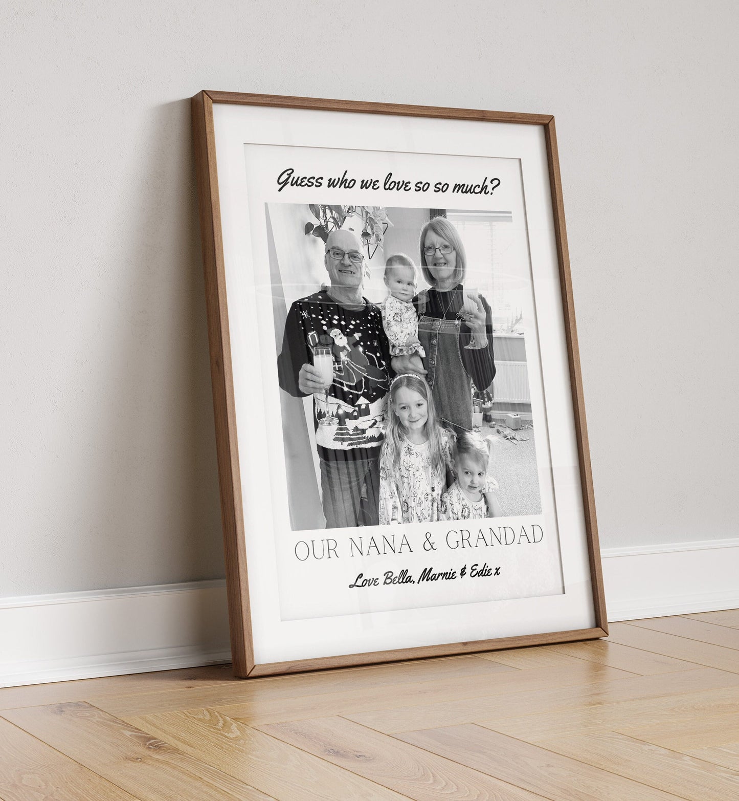 Custom Nana & Grandad Photo Print: Personalized Grandparent Gift