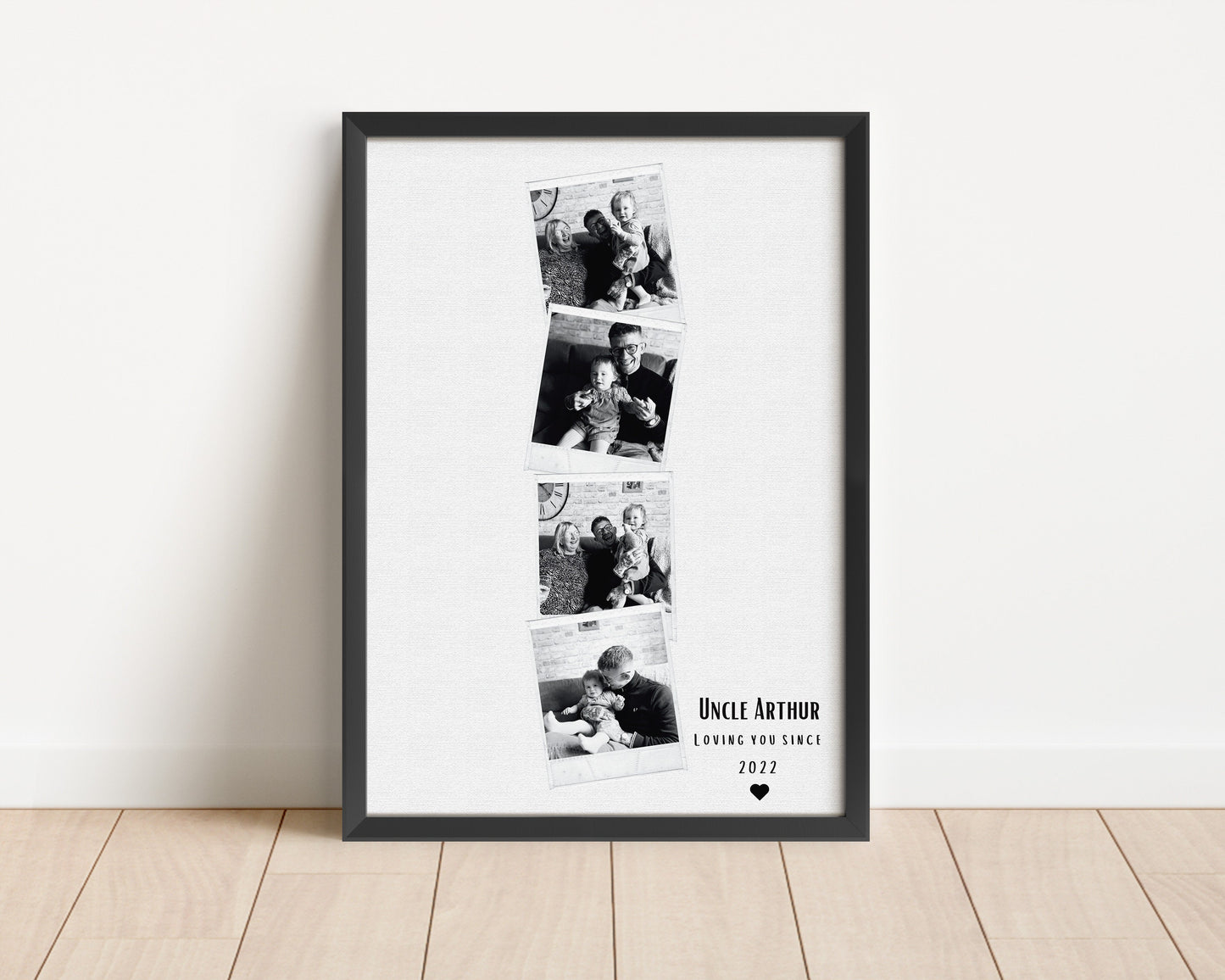 Custom Uncle Polaroid Gift Print, Personalised Uncle Birthday Gift from Niece Nephew, Uncle Photo Wall Art, New Uncle Uncle, New Uncle Gift
