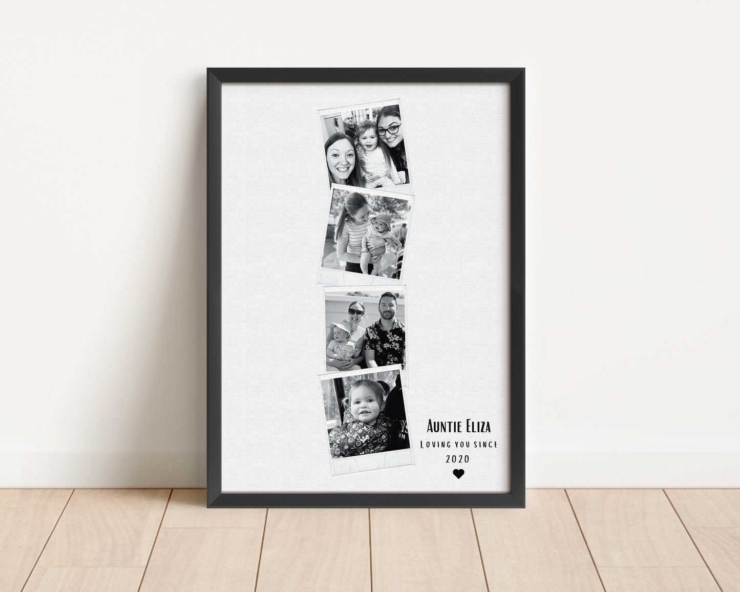 Personalised Auntie Photo Collage Print, Auntie Birthday Gift from Nephew Niece
