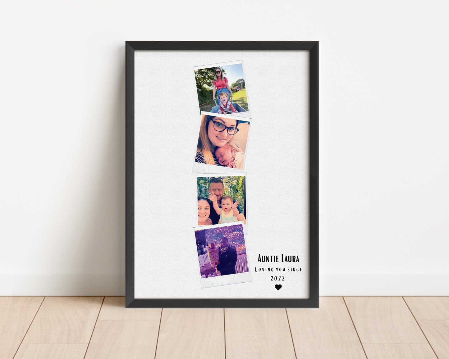 Personalised Auntie Photo Collage Print, Auntie Birthday Gift from Nephew Niece
