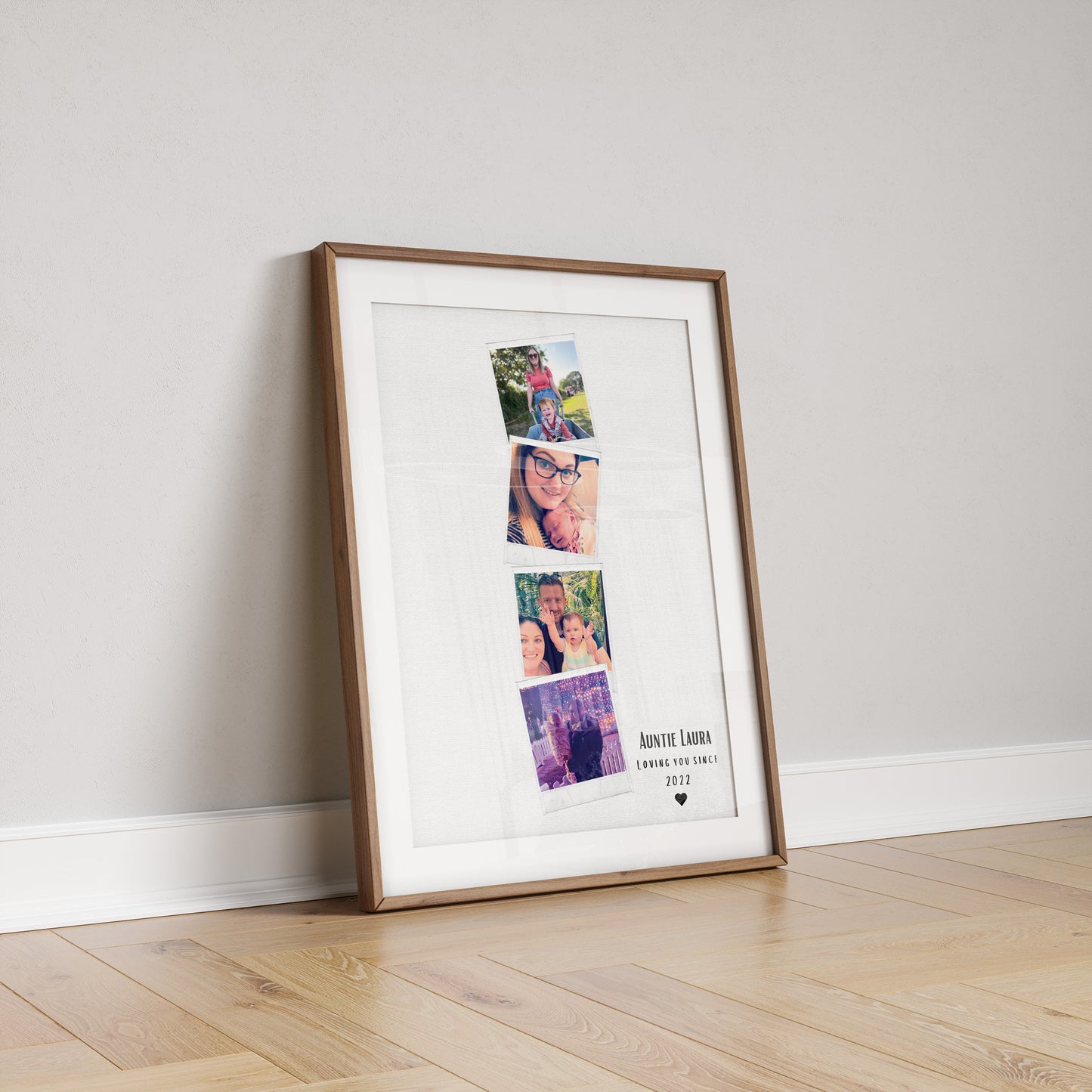 Personalised Auntie Photo Collage Print, Auntie Birthday Gift from Nephew Niece