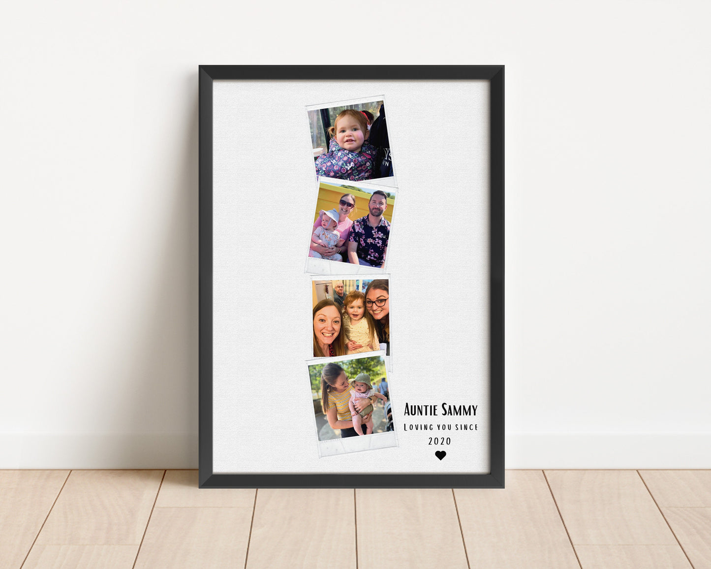 Personalised Auntie Photo Collage Print, Auntie Birthday Gift from Nephew Niece