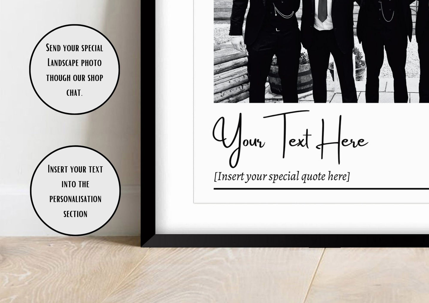 Custom Photo & Text Print, Personalised Family Keepsake