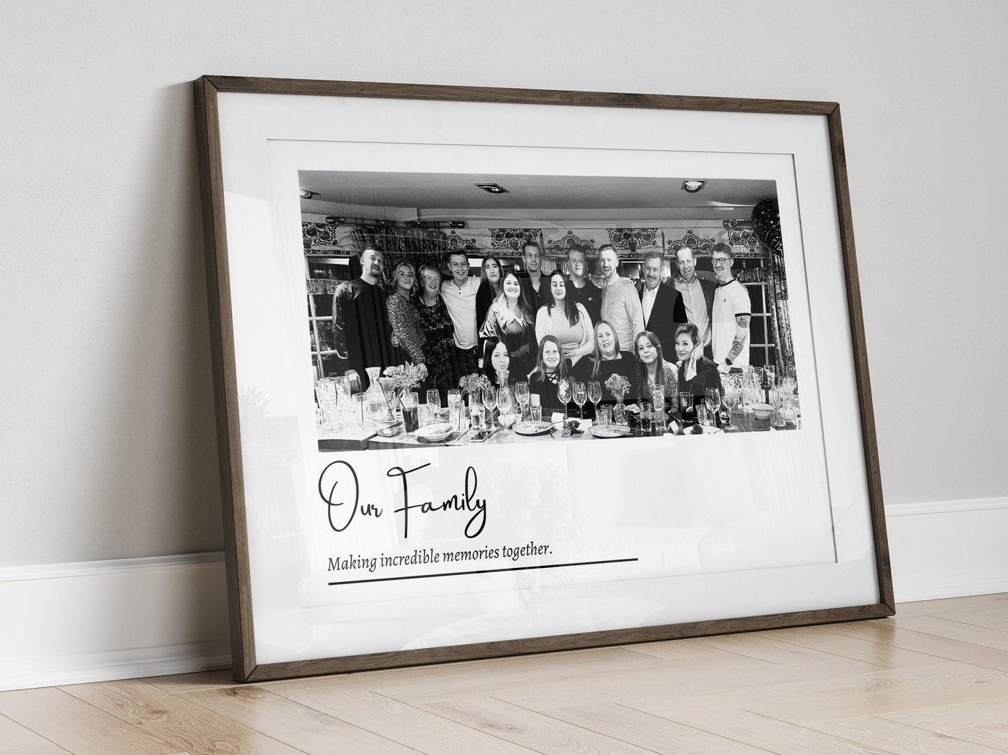 Custom Photo & Text Print, Personalised Family Keepsake