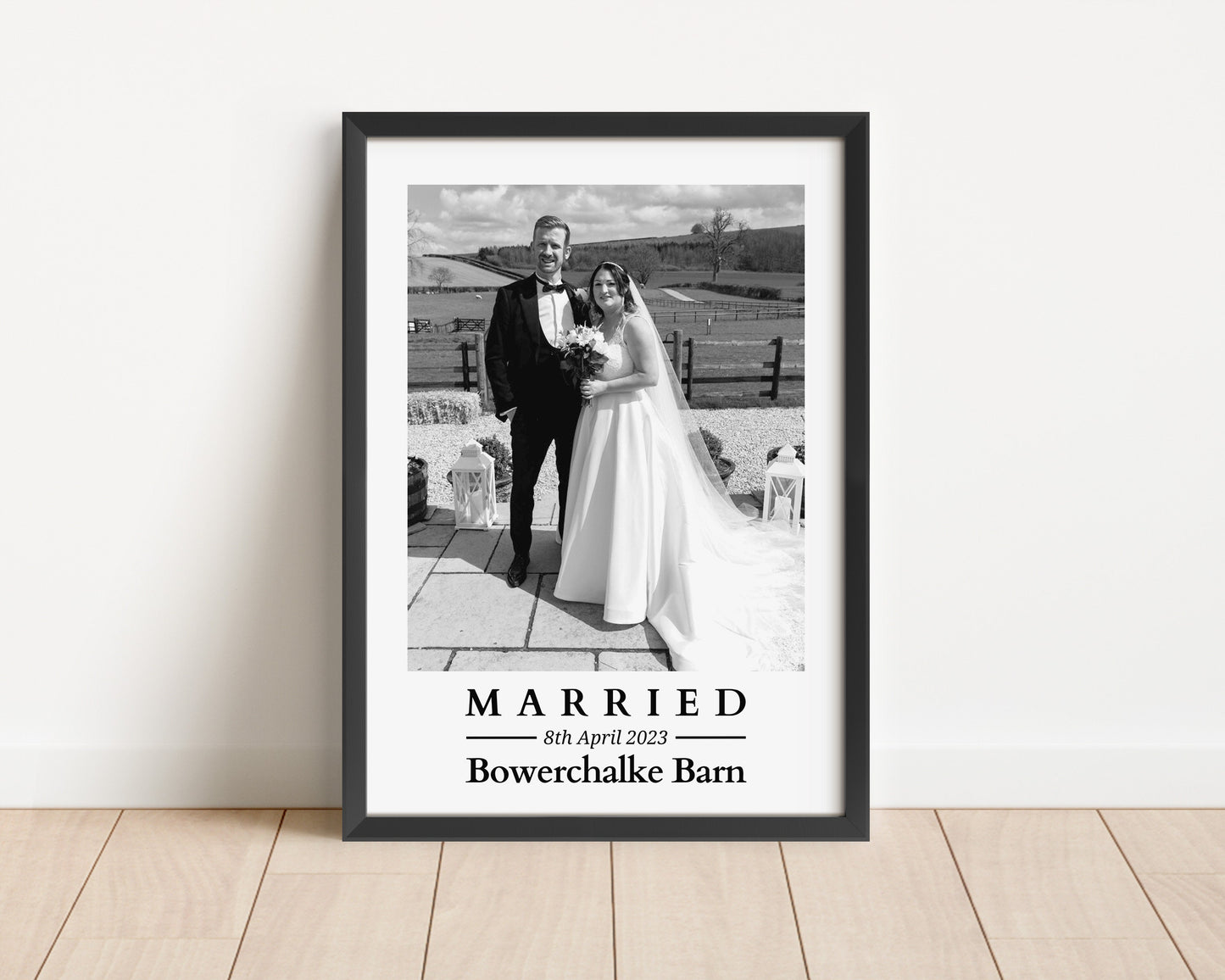 Personalised Wedding Photo Poster: Newlyweds Keepsake Gift