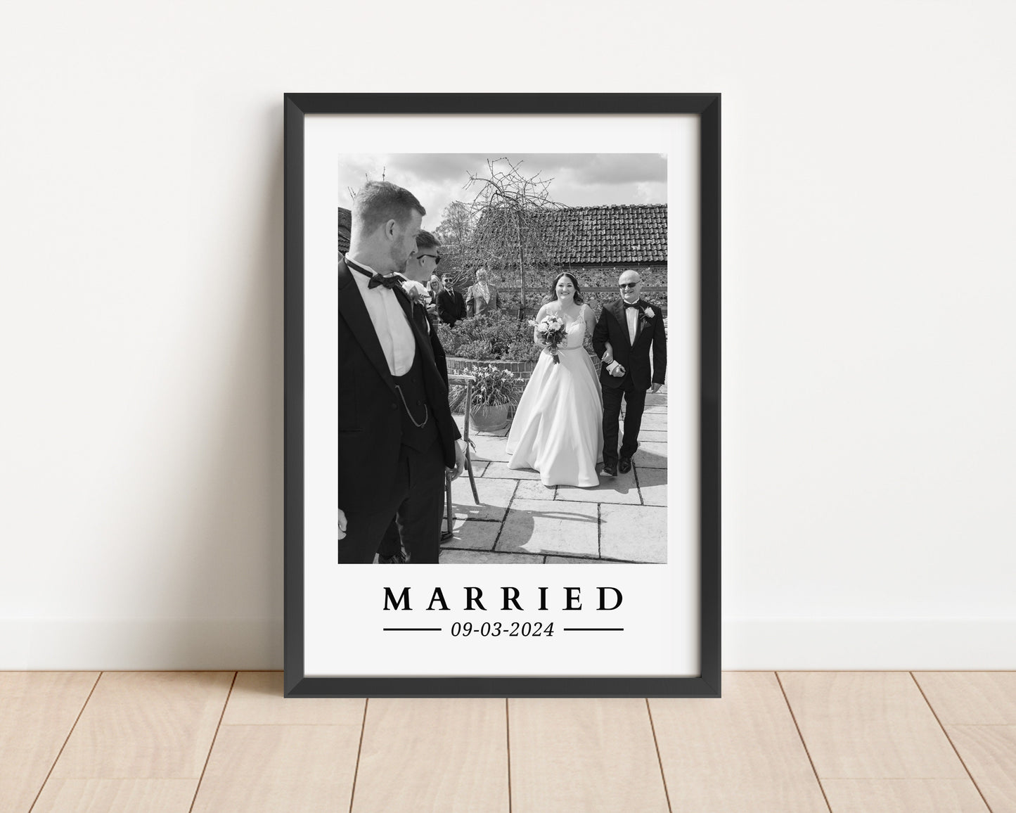 Personalised Wedding Photo Poster: Newlyweds Keepsake Gift