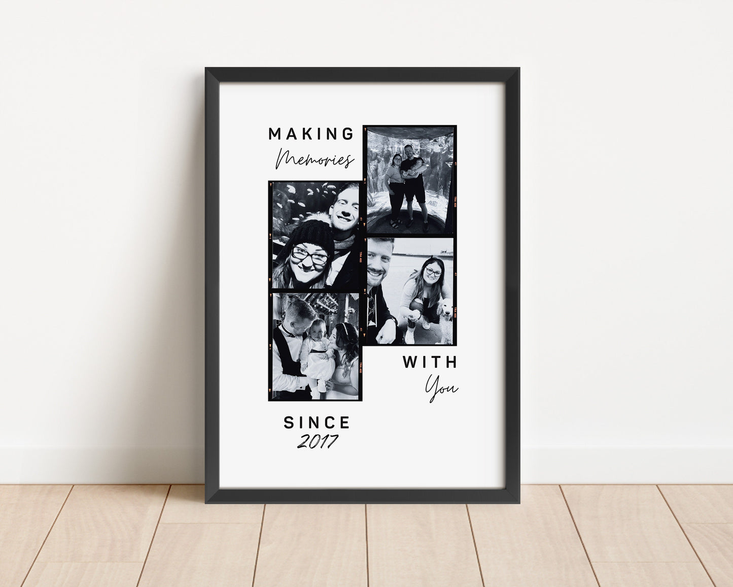 Personalised Family Memories Photo Gift, Fiance Partner Anniversary Gift, Photo Gift for Wife, Mothers Day Gift Her, Birthday Print Husband