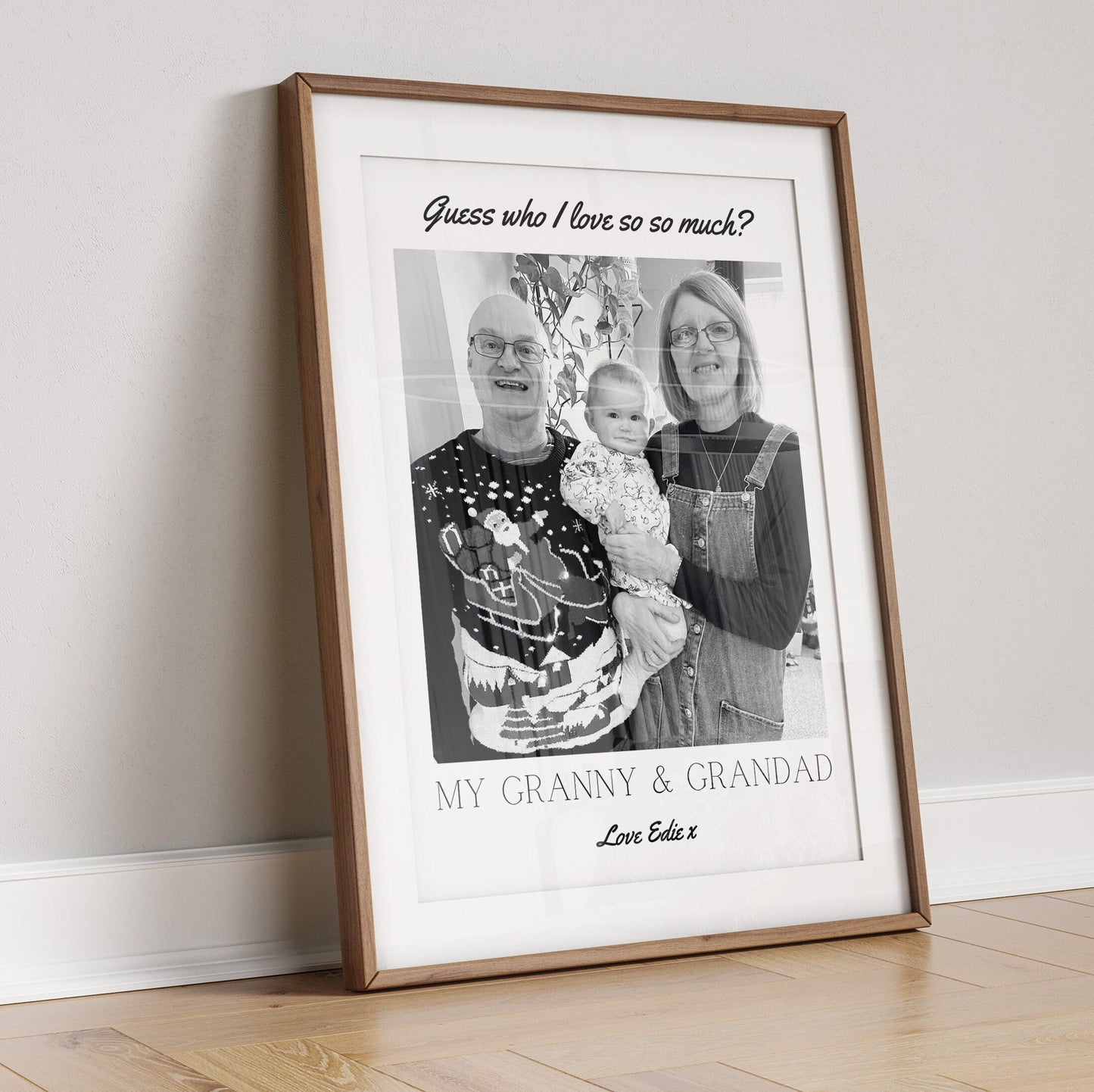 Custom Nana & Grandad Photo Print: Personalized Grandparent Gift