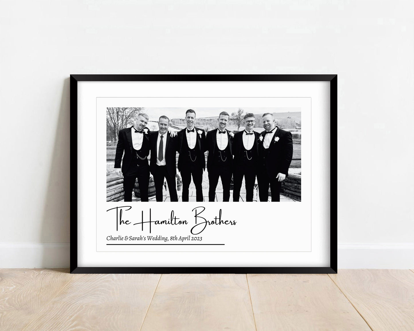 Custom Photo & Text Print, Personalised Family Keepsake