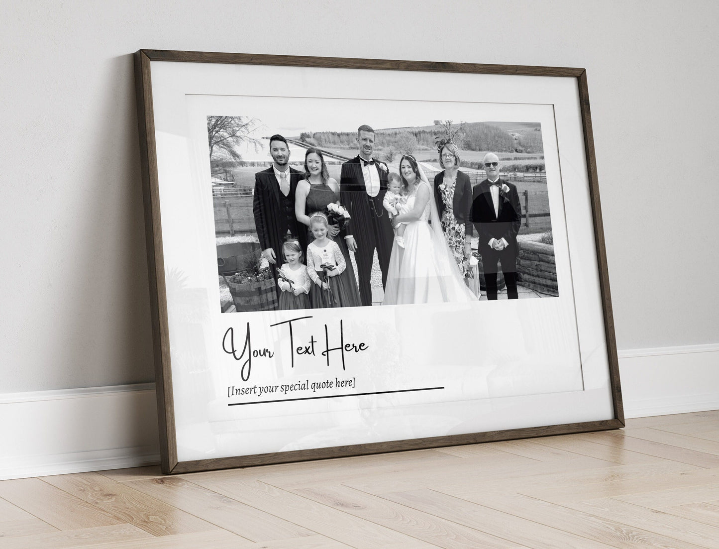 Custom Photo & Text Print, Personalised Family Keepsake