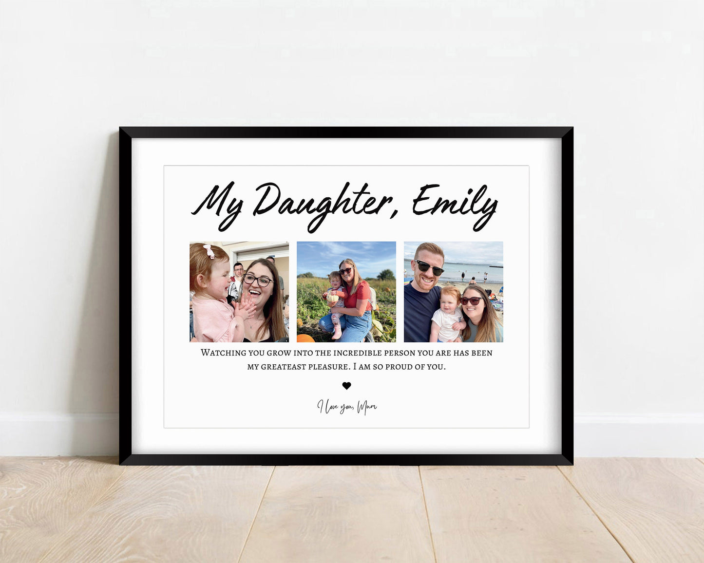 Personalised Birthday Gift for Daughter, Photo Collage Print, Unique Gift for Her,  Personalised Birthday Gift for Child, Graduation Gift