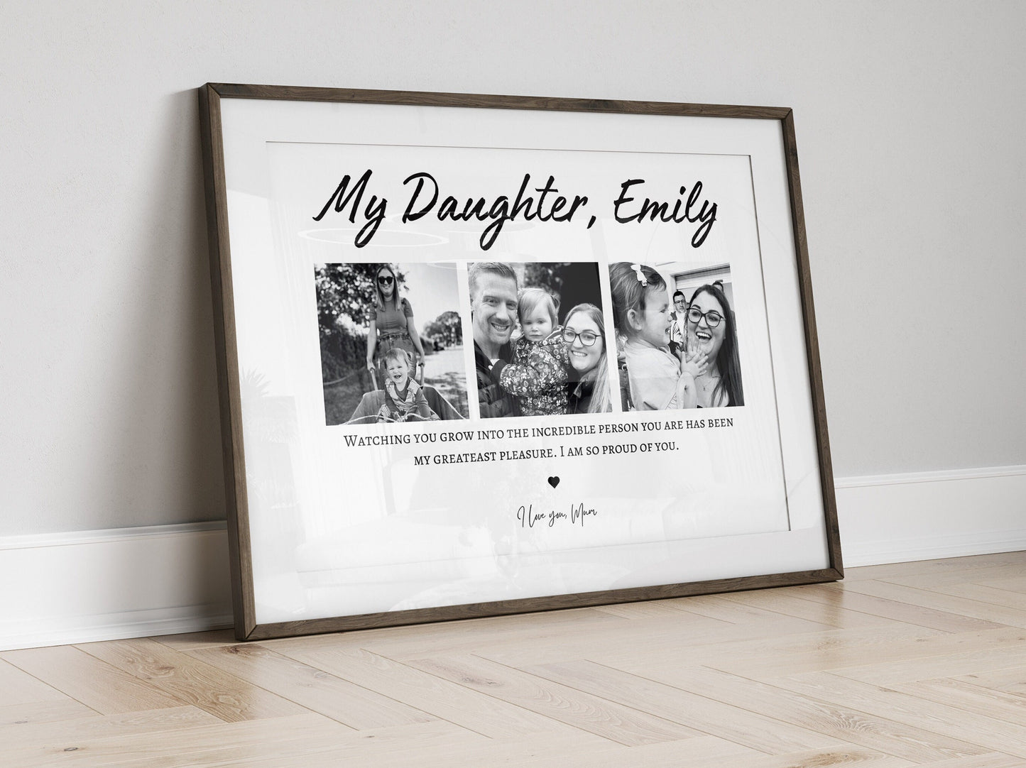 Personalised Birthday Gift for Daughter, Photo Collage Print, Unique Gift for Her,  Personalised Birthday Gift for Child, Graduation Gift