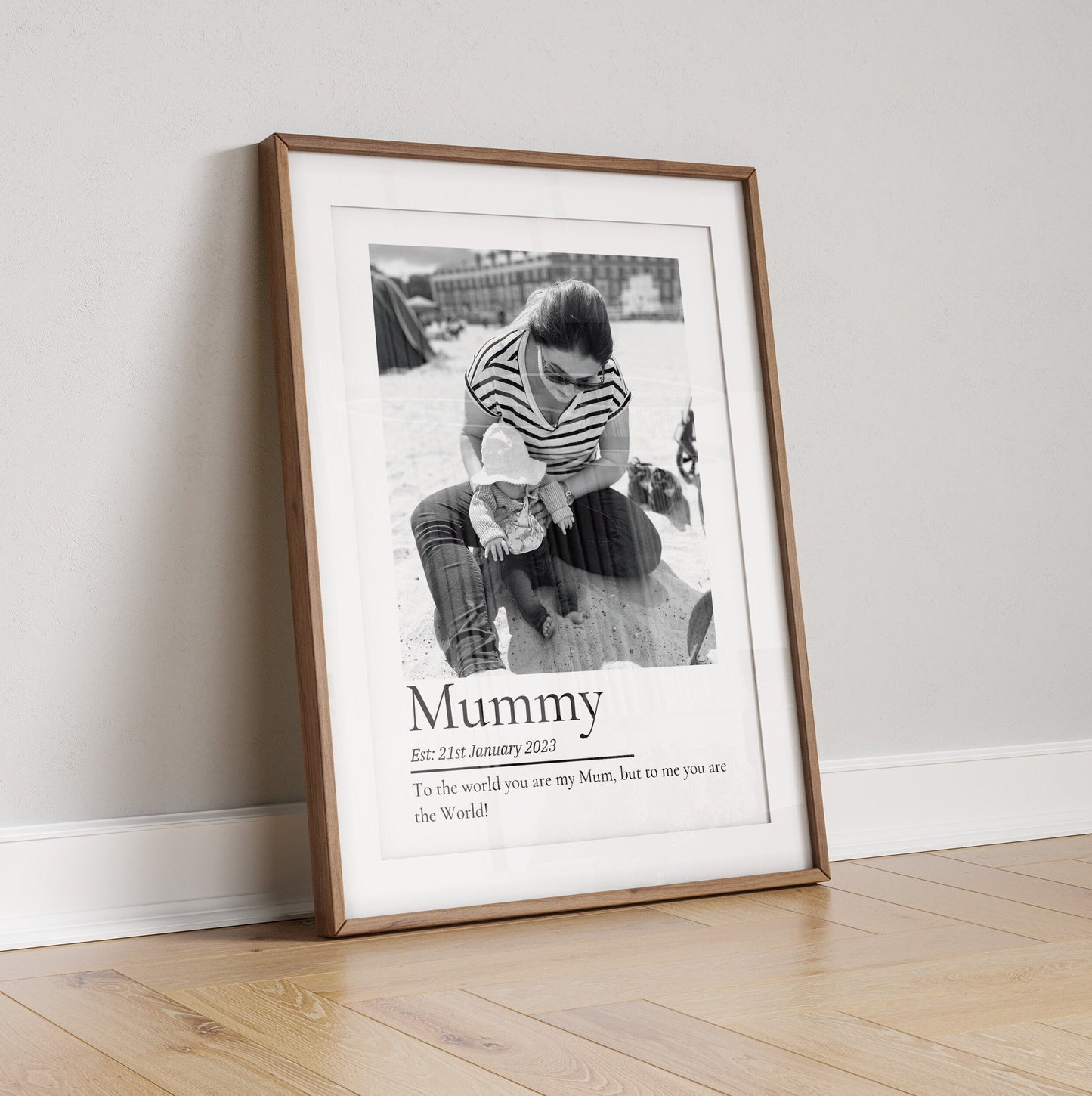 Personalized Mother & Child Photo Print: Sentimental Birthday Gift