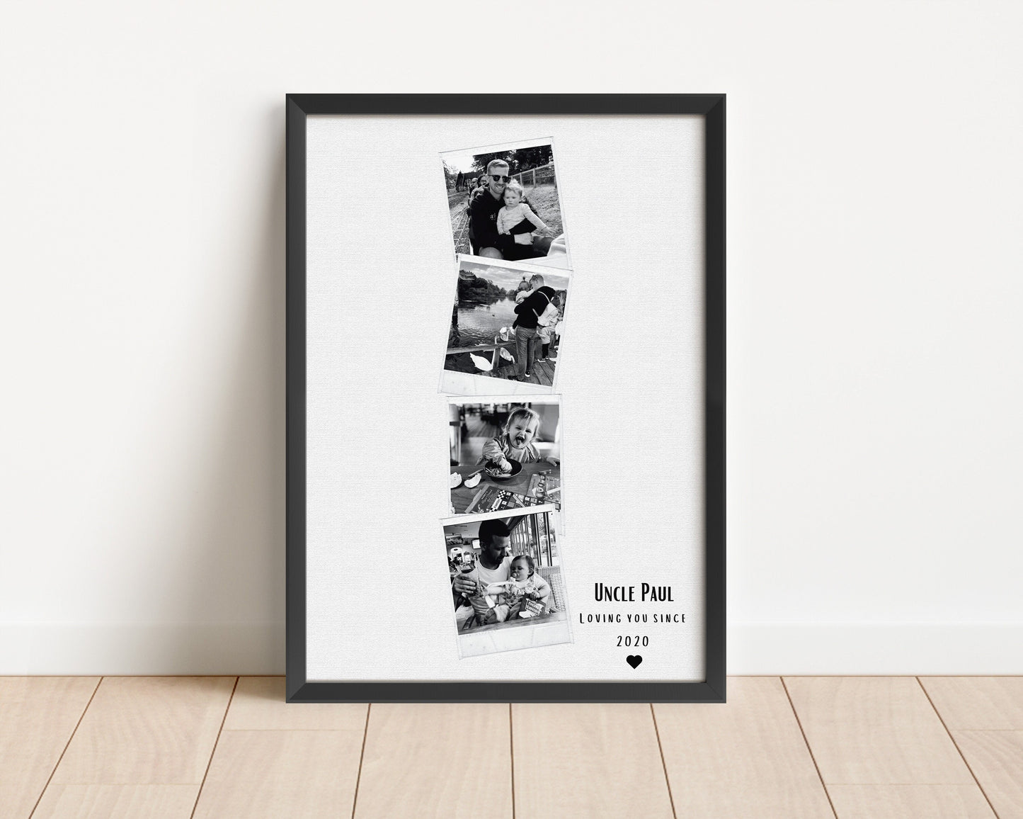 Custom Uncle Polaroid Gift Print, Personalised Uncle Birthday Gift from Niece Nephew, Uncle Photo Wall Art, New Uncle Uncle, New Uncle Gift