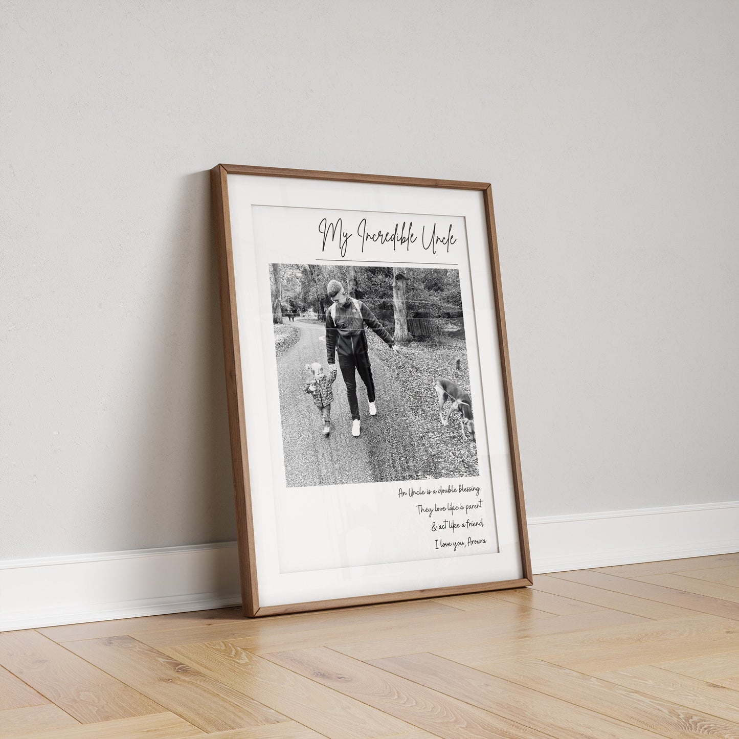 Personalised Uncle Photo Gift Print: Sentimental Wall Art